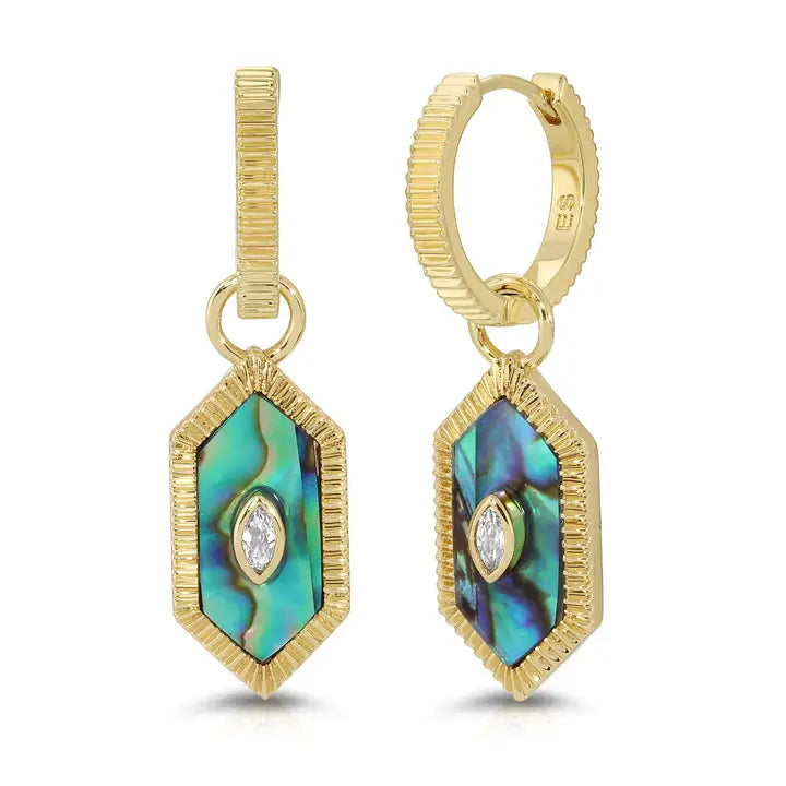 Guardian Hoops- Abalone