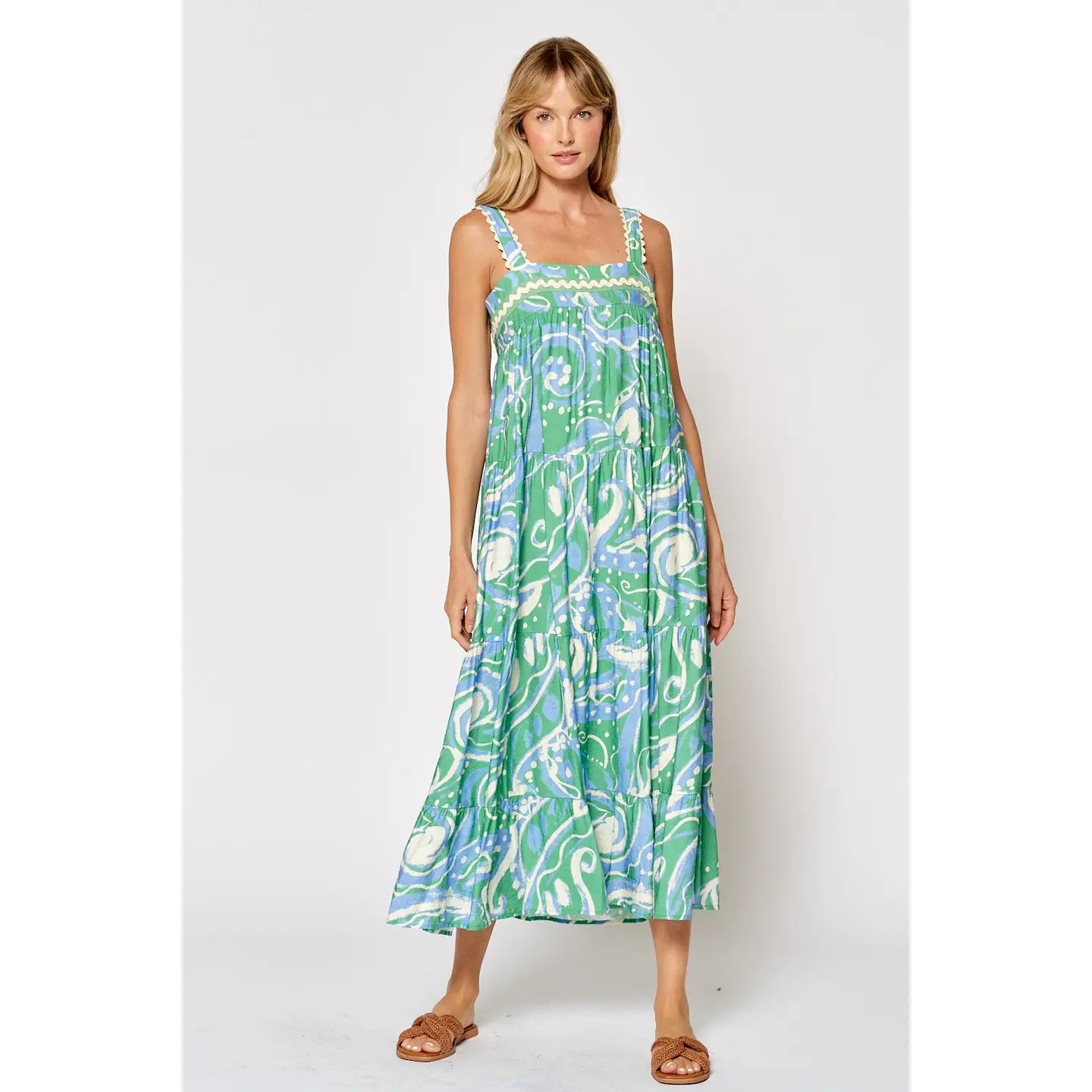 Sleeveless Tiered Maxi Dress