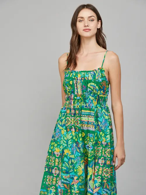 Gathered Bodice Maxi Dress