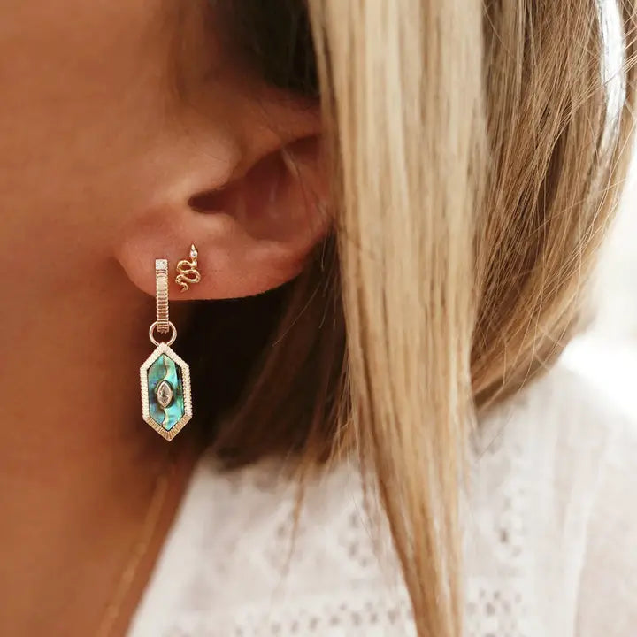 Guardian Hoops- Abalone