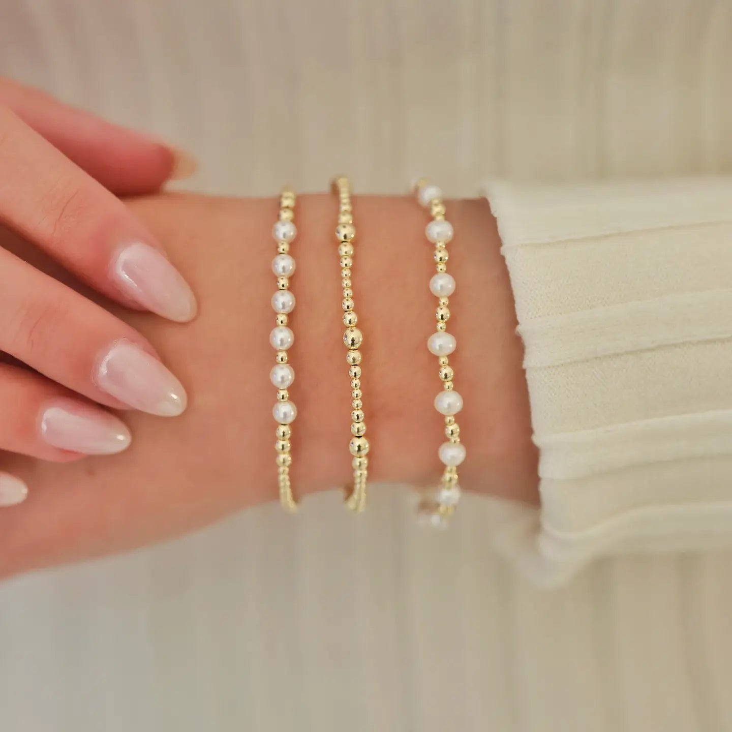 Janelle | Gold Filled Beaded Bracelet