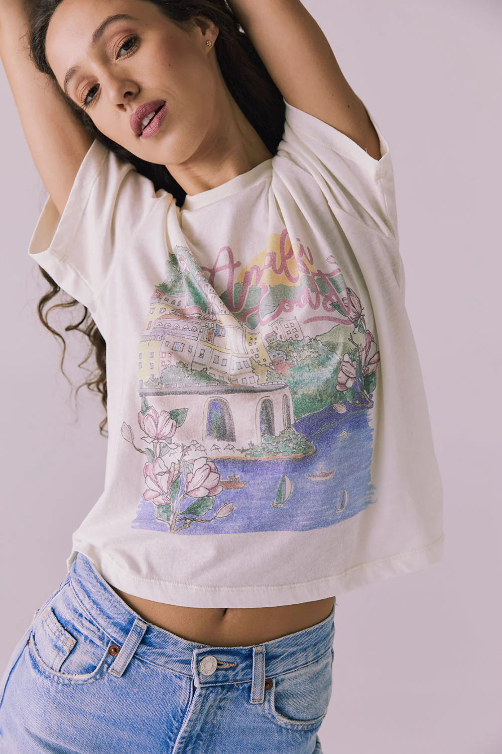 Amalfi Coast Floral Tee