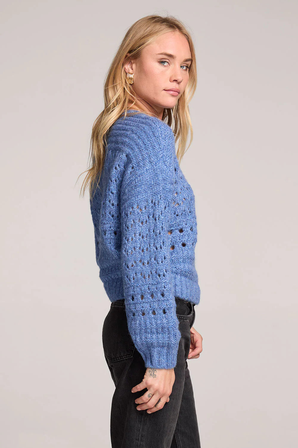 RONNIE AZURE BLUE SWEATER