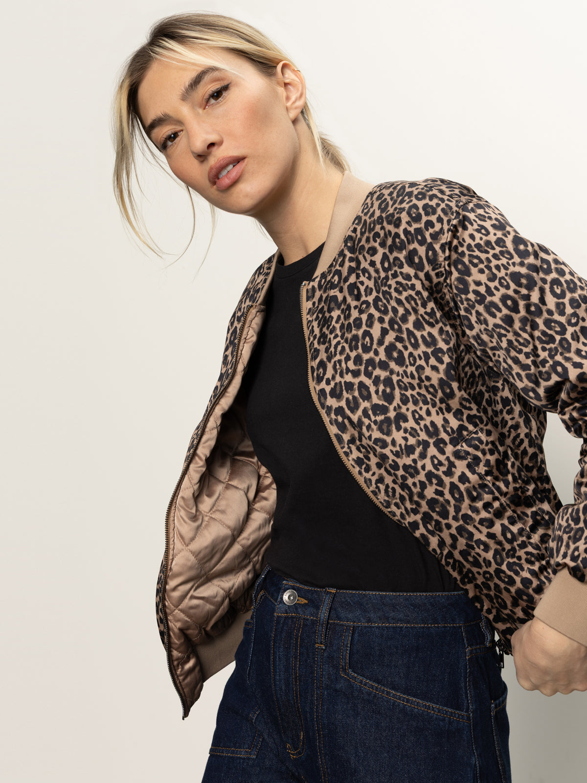 MONROE SATEEN BOMBER JACKET FRENCH KITTY