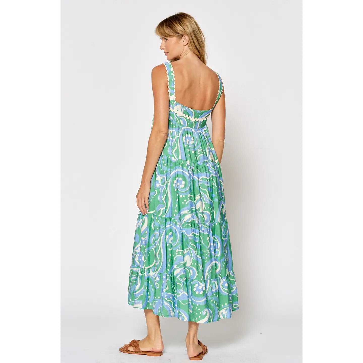 Sleeveless Tiered Maxi Dress