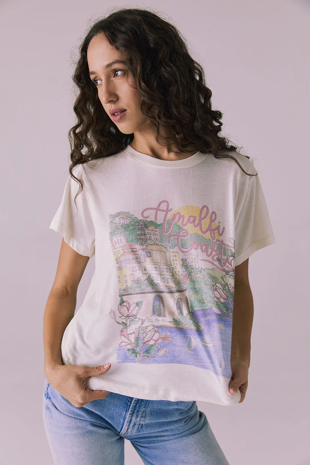 Amalfi Coast Floral Tee