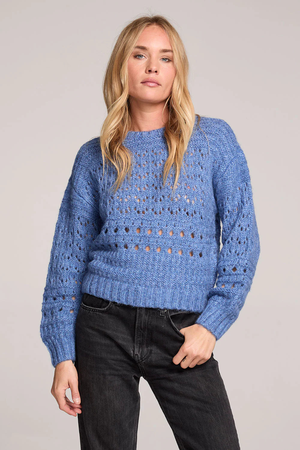 RONNIE AZURE BLUE SWEATER
