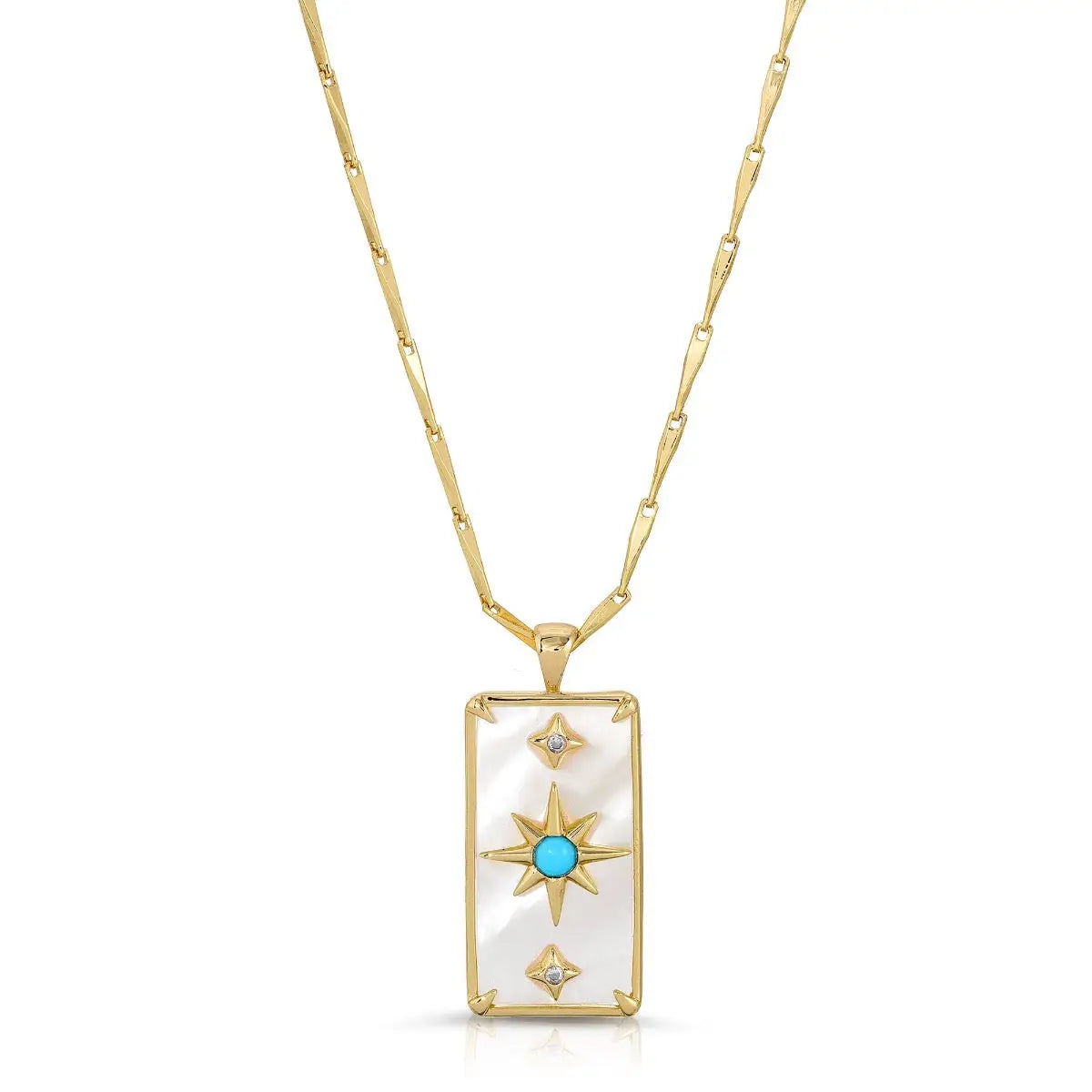 Starman Pendant- Mother of Pearl/Turquoise