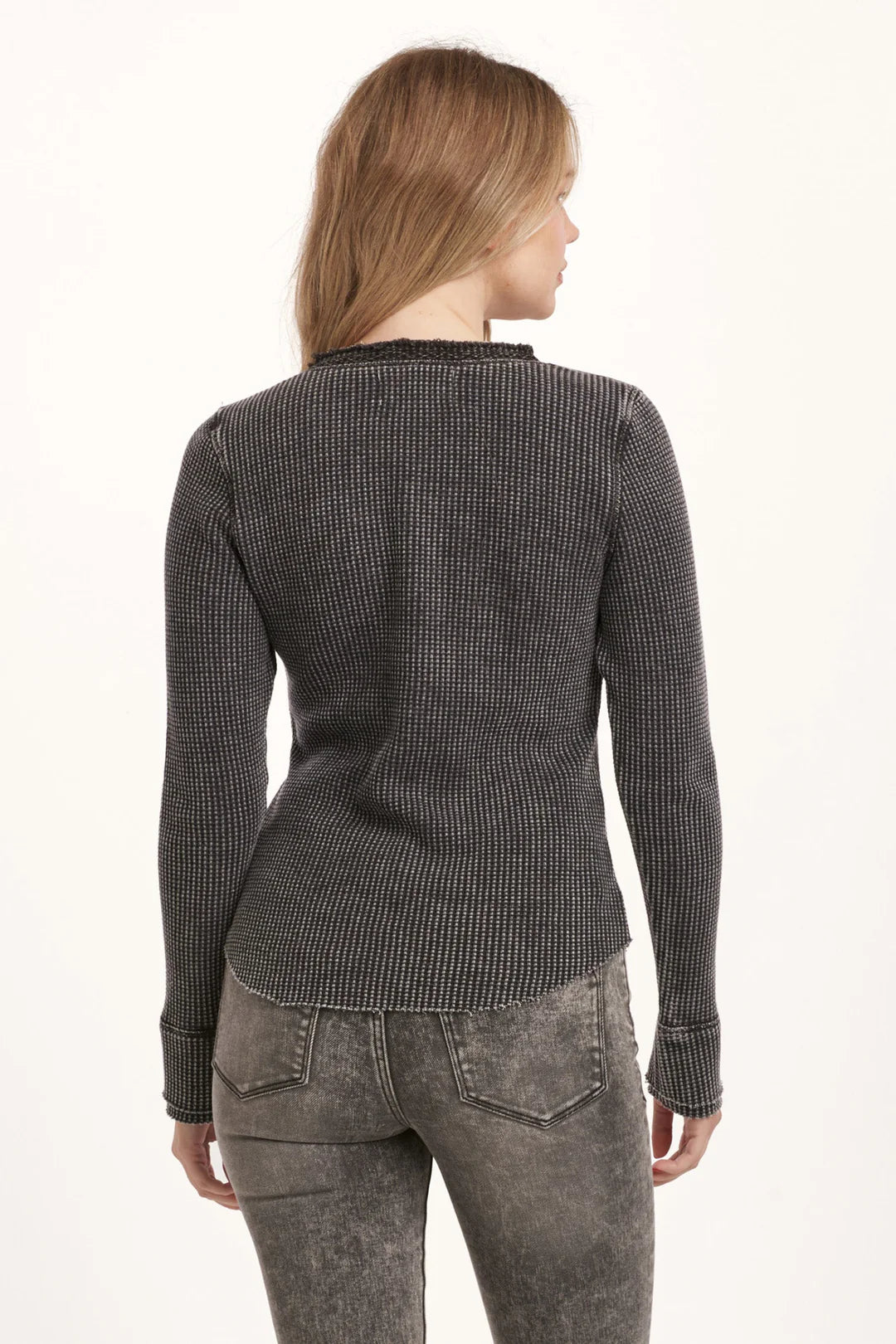 LUNA THERMAL PLACKET TOP BLACK