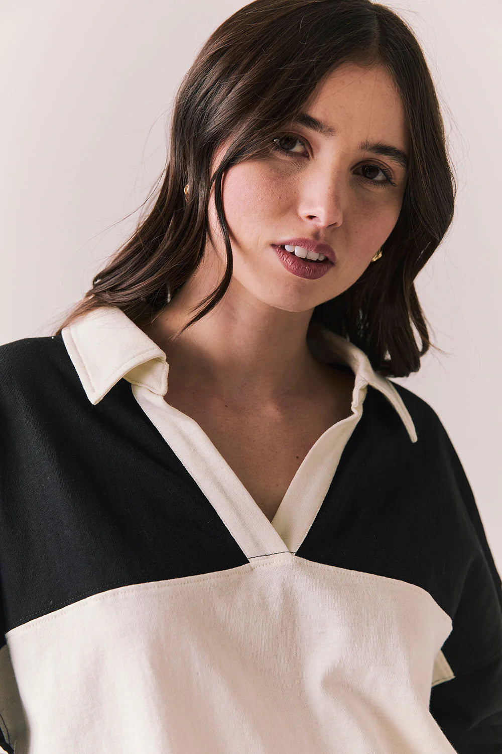 Chico Long Sleeve – Black and White Stripe Pullover
