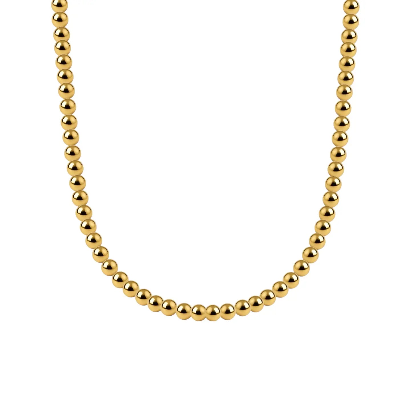 Classic 4mm | Gold Filled Beaded Necklace