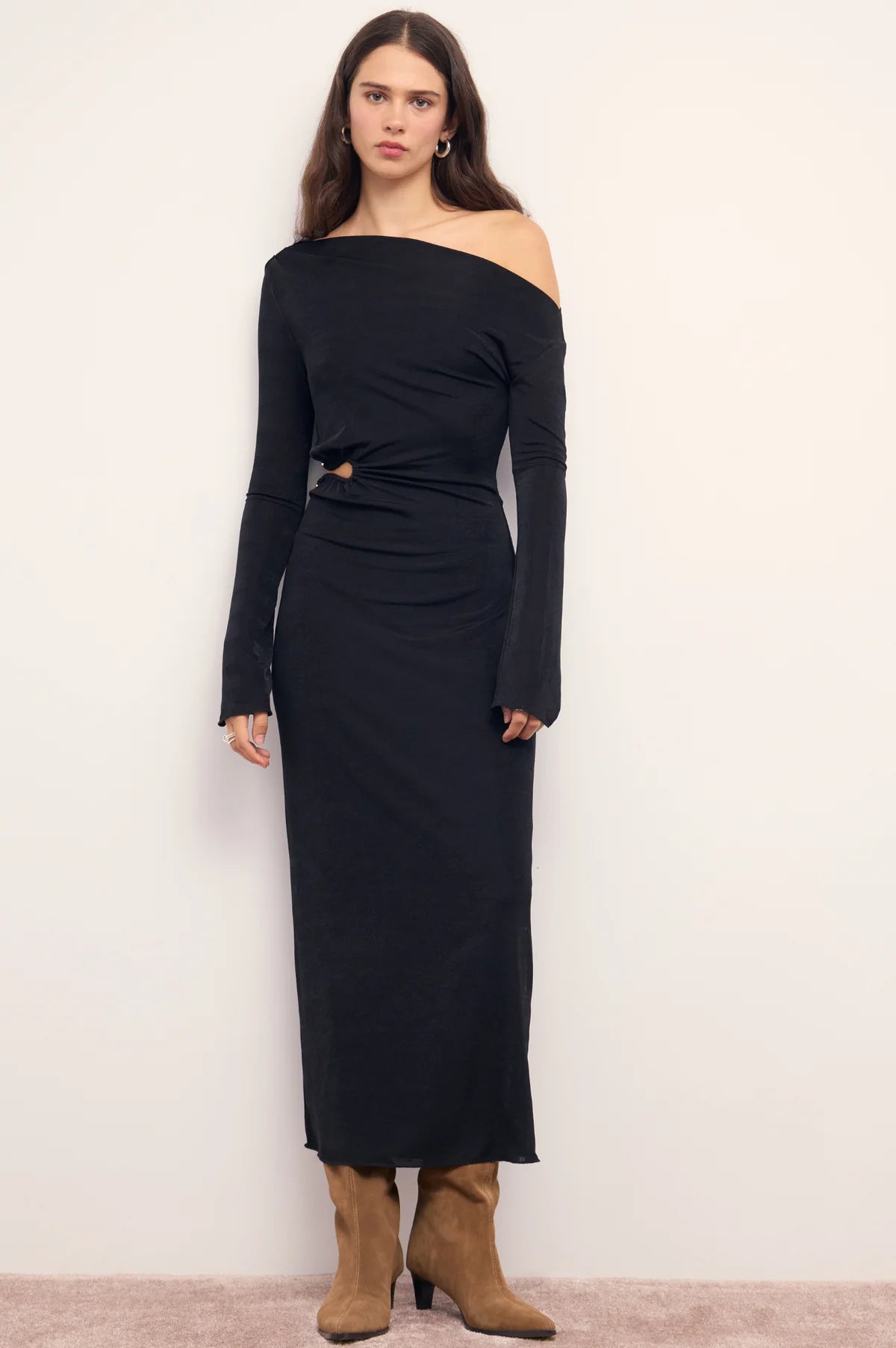 jewelled midi dress Women's Jewel Embroidery Midi Dress Black S/M/L/XL/XXL MEAN BLVD Black / S