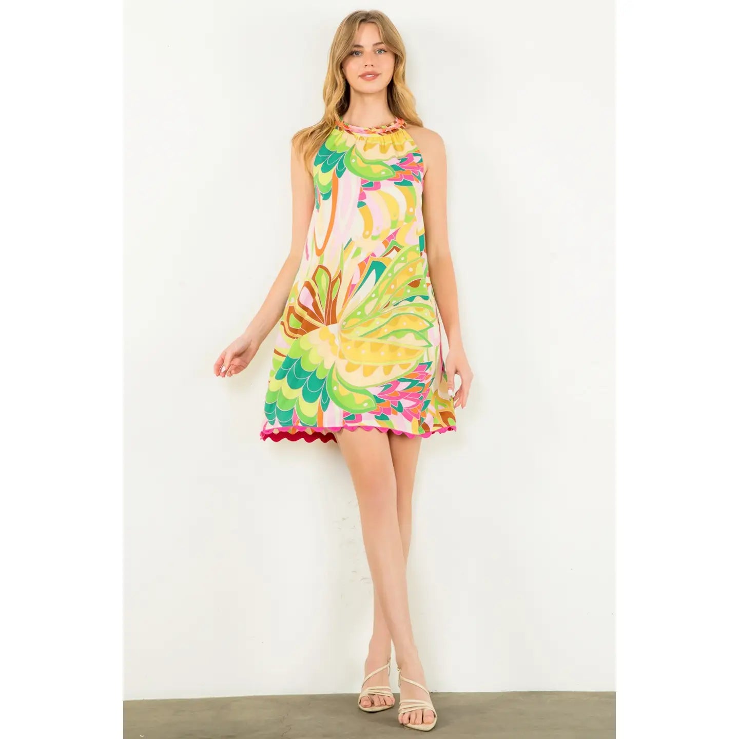 Halter Print Dress