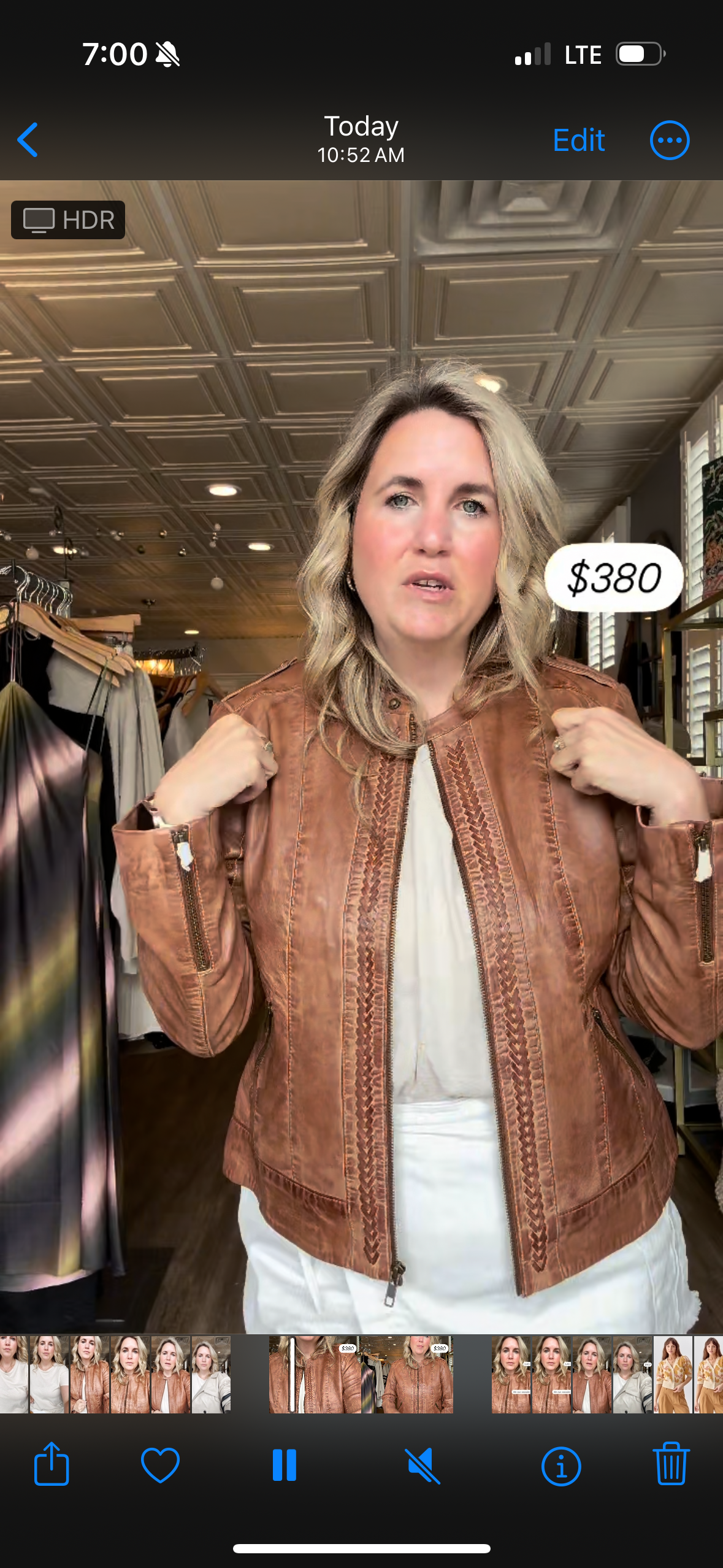 Brown leather jacket