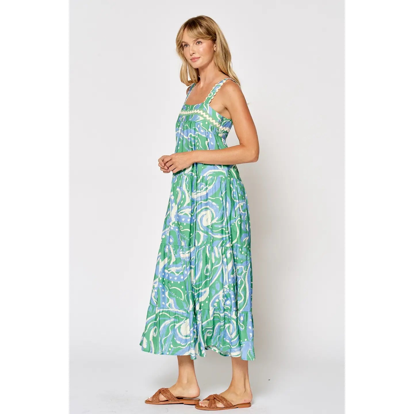 Sleeveless Tiered Maxi Dress