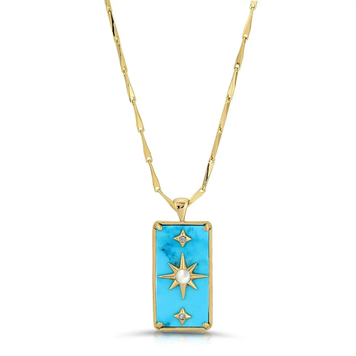 Starman Pendant- Turquoise/Mother of Pearl