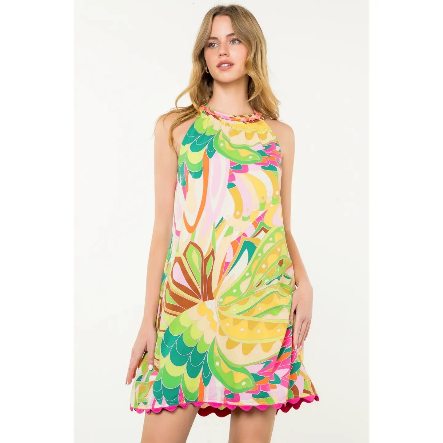 Halter Print Dress