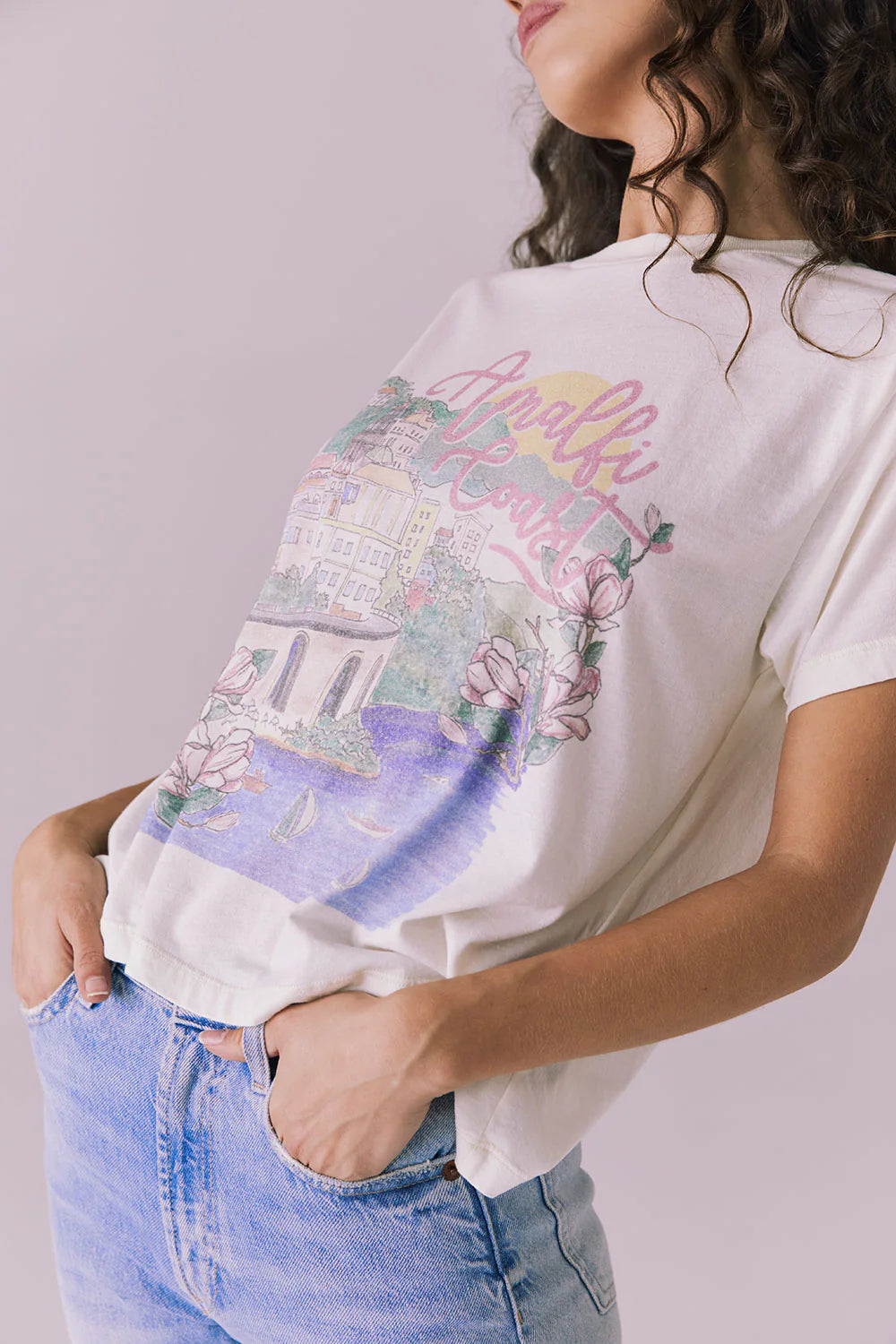 Amalfi Coast Floral Tee