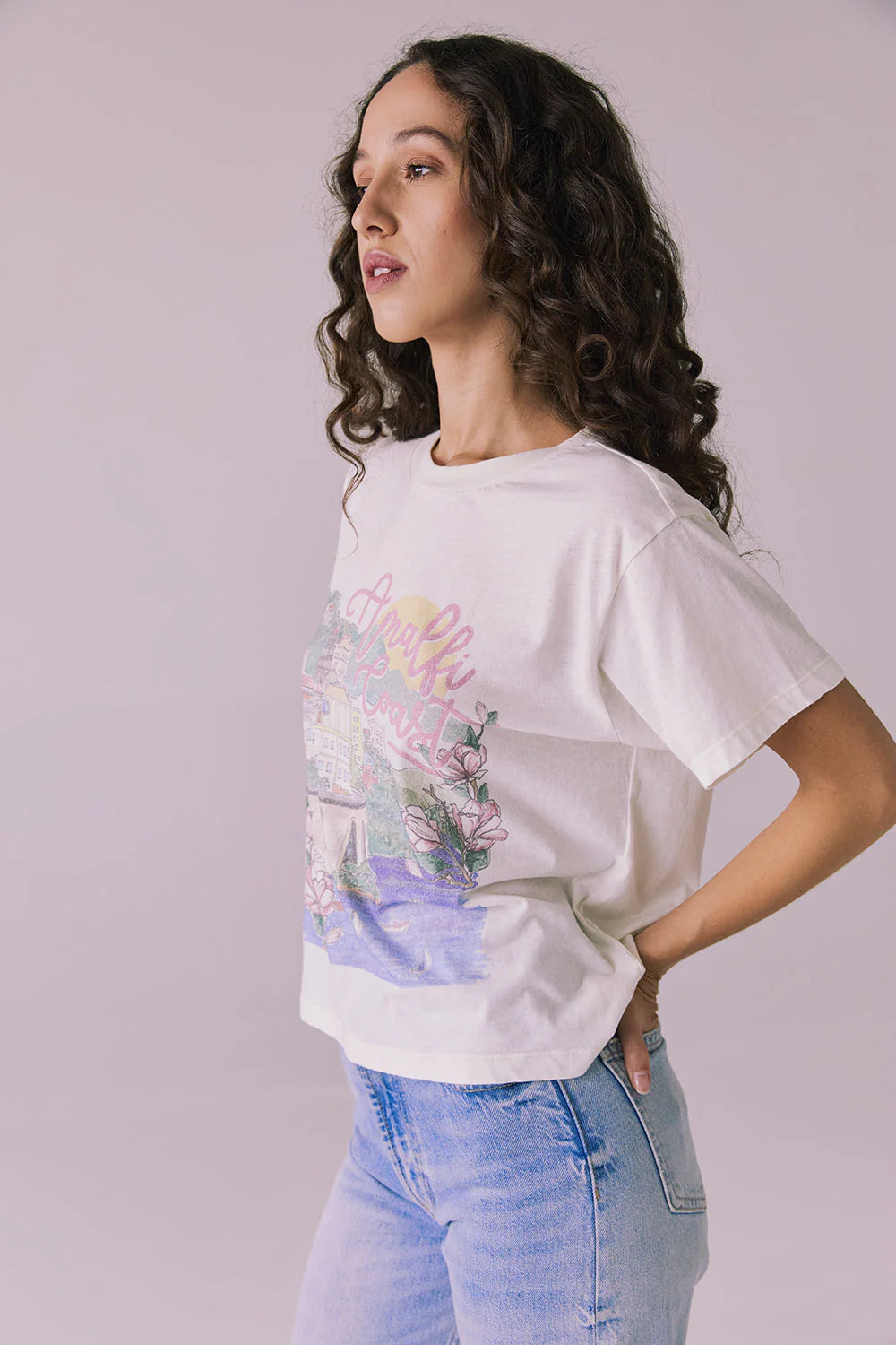 Amalfi Coast Floral Tee