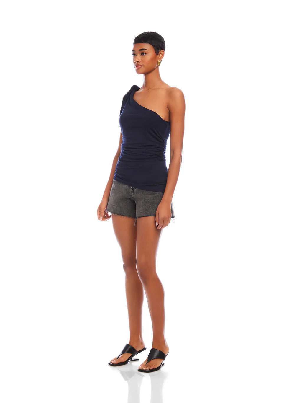 HARPER ONE-SHOULDER TIE-TOP