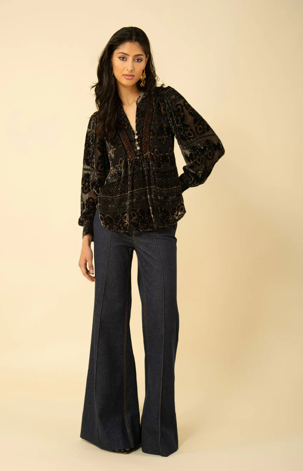Garance Velvet Burnout Top
