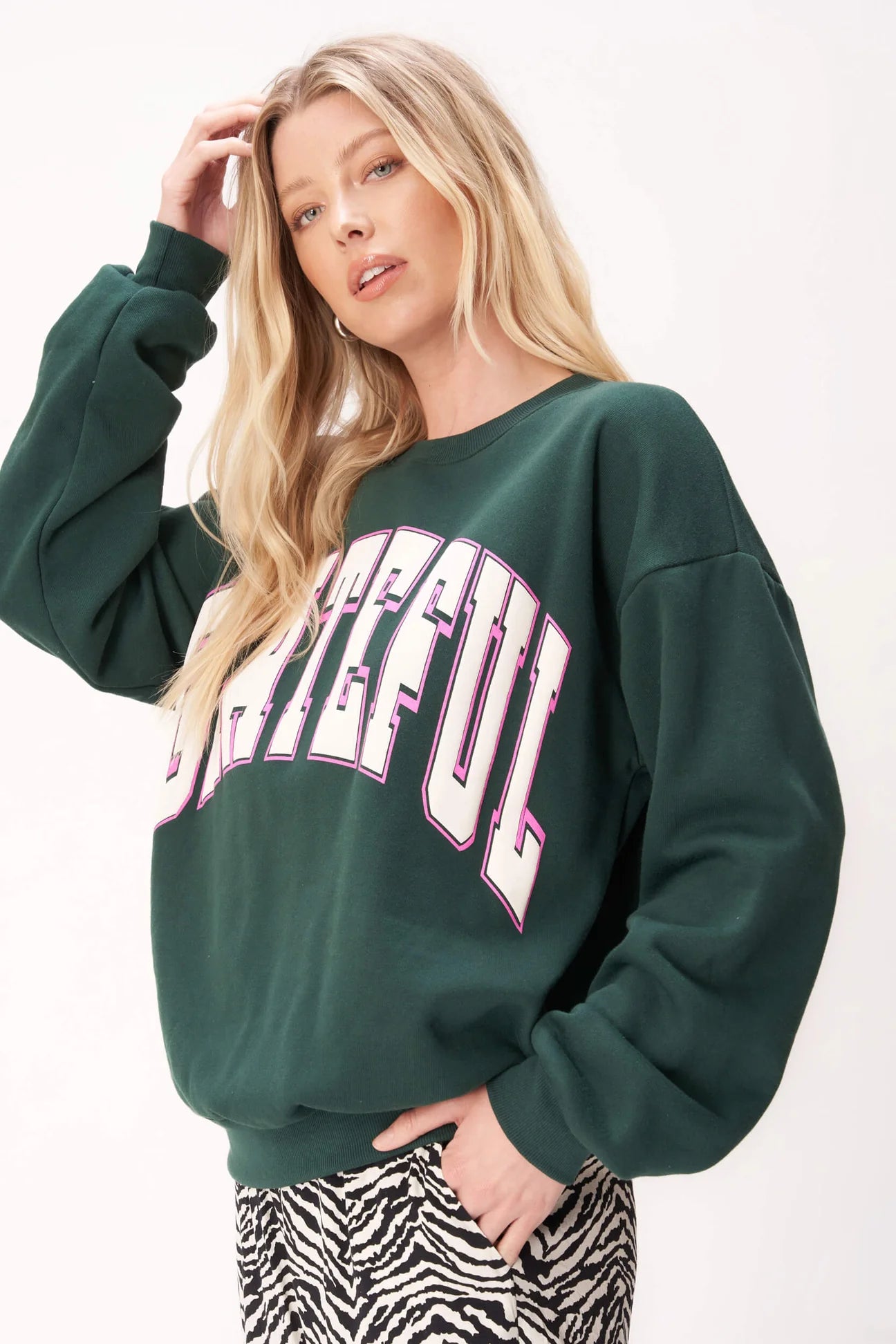 GRATEFUL SWEATSHIRT - MIDNIGHT EMERALD