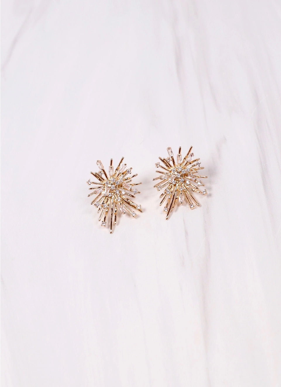 Erickson Cz Burst Earring Gold