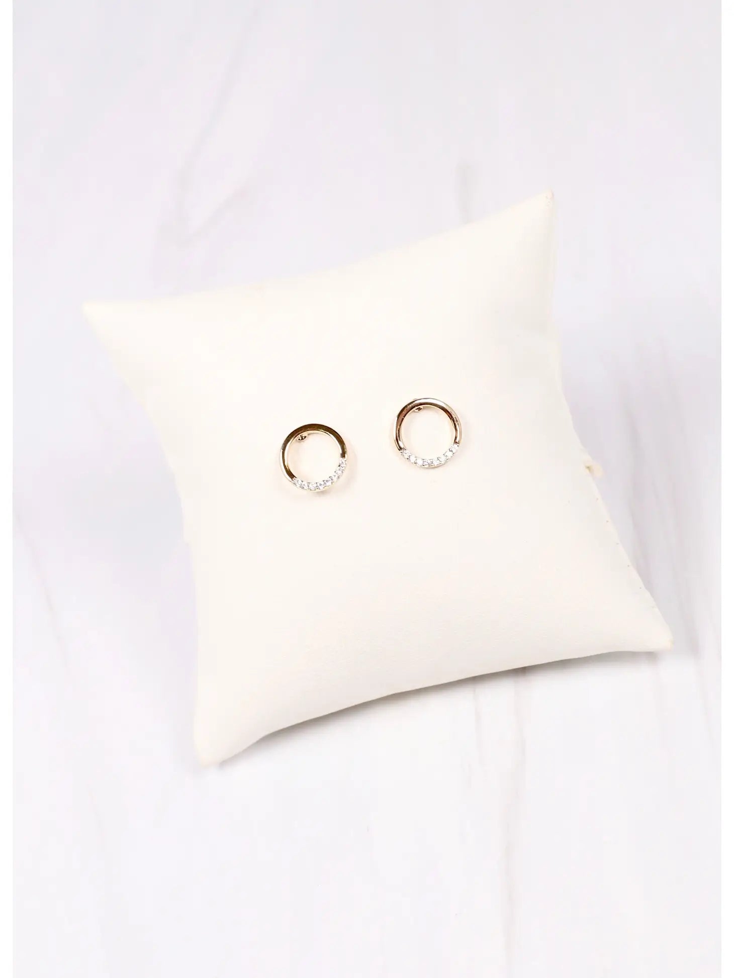 Hale Cz Open Circle Earring Gold