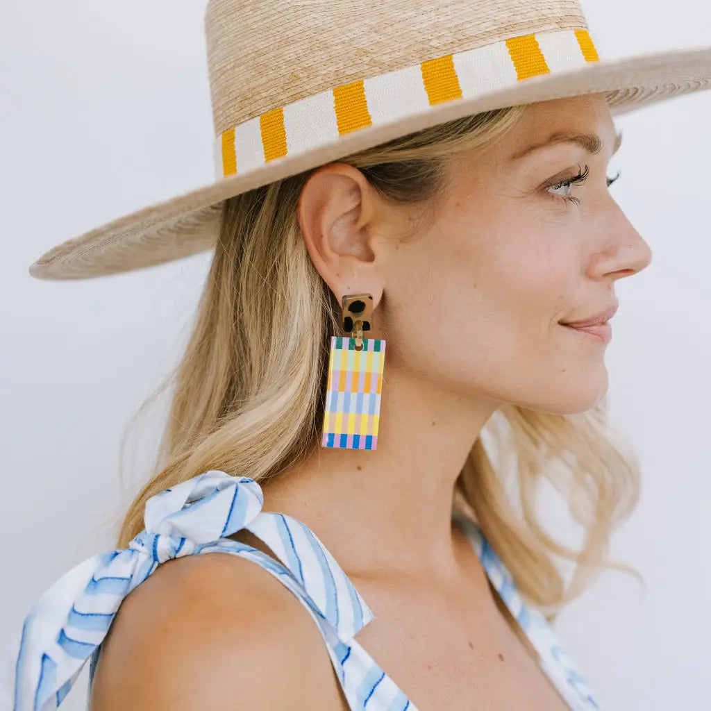 Hazel Stripe Cabana Earrings