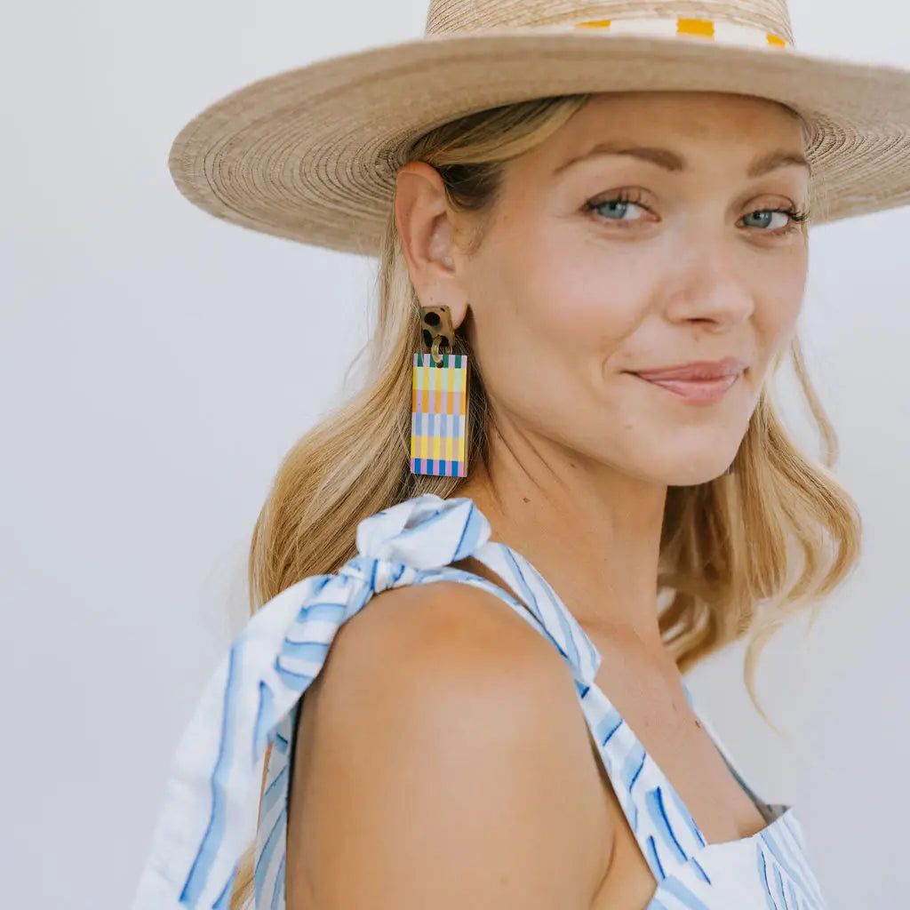 Hazel Stripe Cabana Earrings