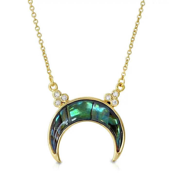 Titania Crescent Necklace - Abalone