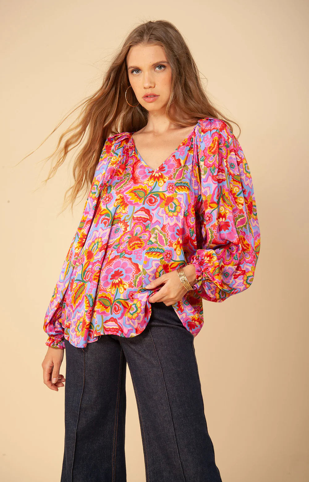 Hale Bob Liza Charmeuse Top