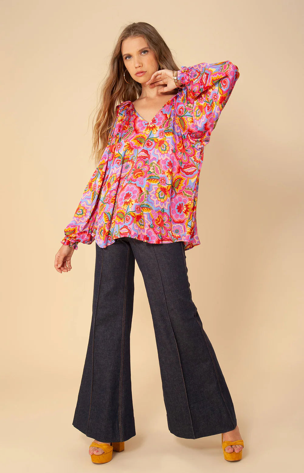 Hale Bob Liza Charmeuse Top
