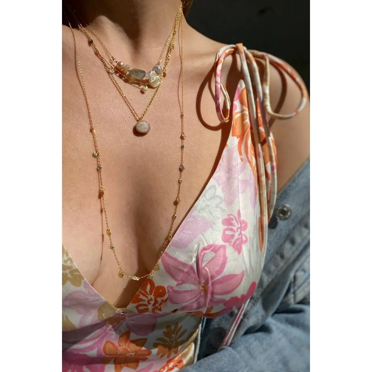 NATIVE GEM COSMIC LONG NECKLACE