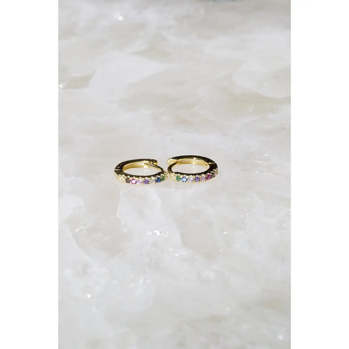 NATIVE GEM MARDI GRAS HUGGIES - 14K GOLD VERMEIL