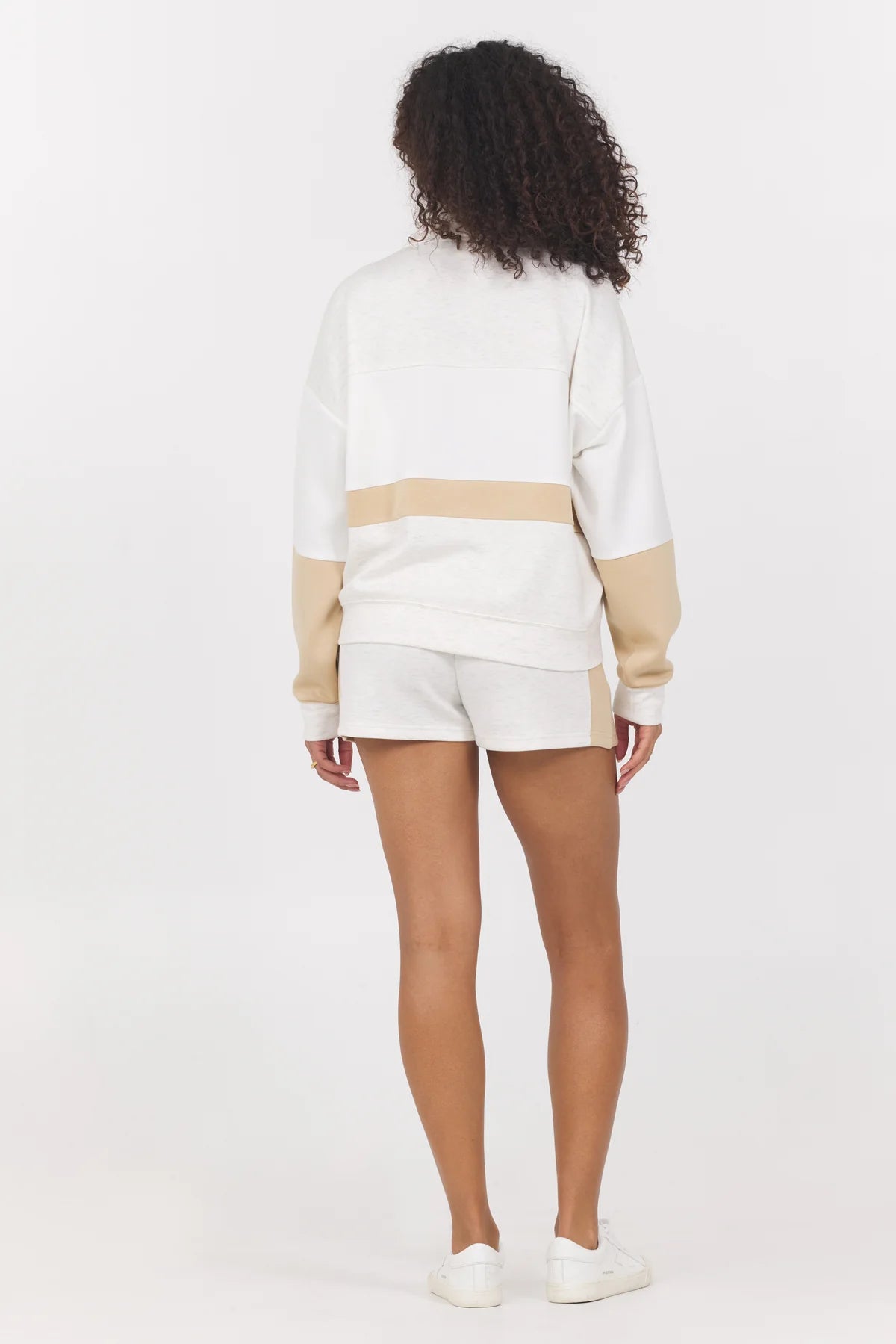 COLOR BLOCK CLOUD FLEECE QUARTER