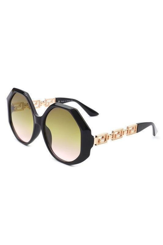Round Circle Geometric Fashion Oversize Sunglasses