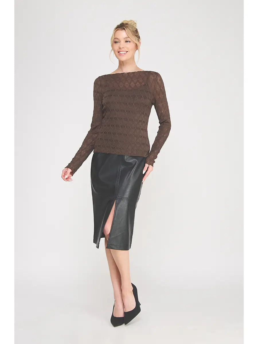 Mesh Long Sleeve Top