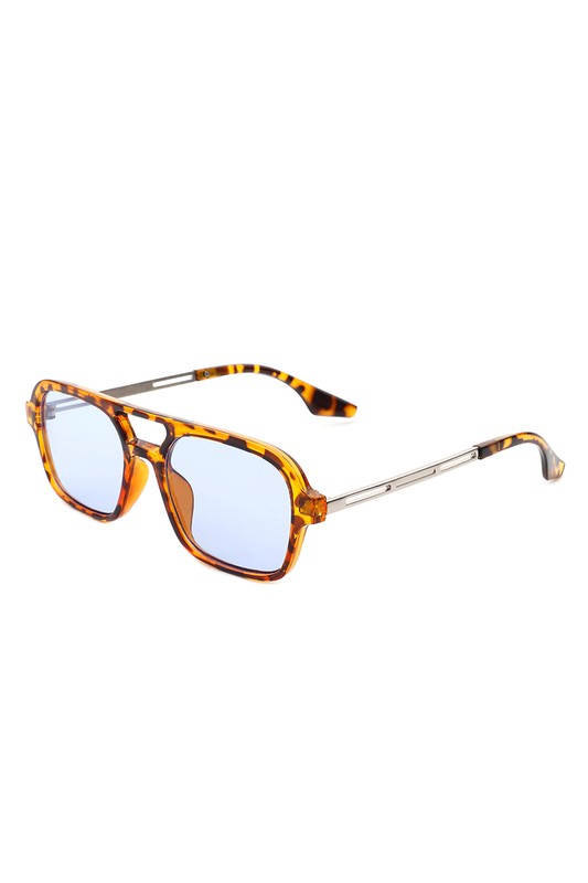 Retro Square Brow-Bar Fashion Aviator Sunglasses