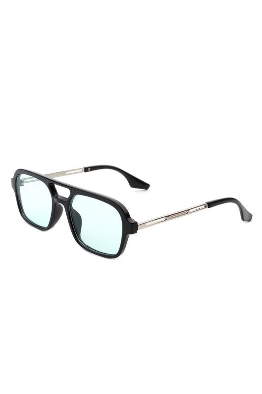 Retro Square Brow-Bar Fashion Aviator Sunglasses