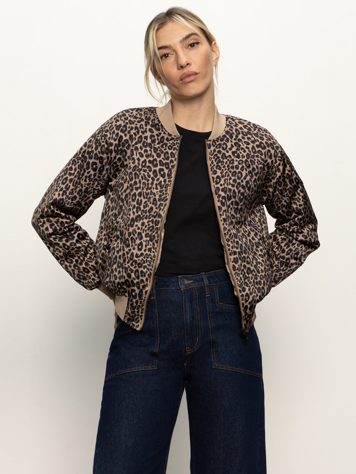 MONROE SATEEN BOMBER JACKET FRENCH KITTY