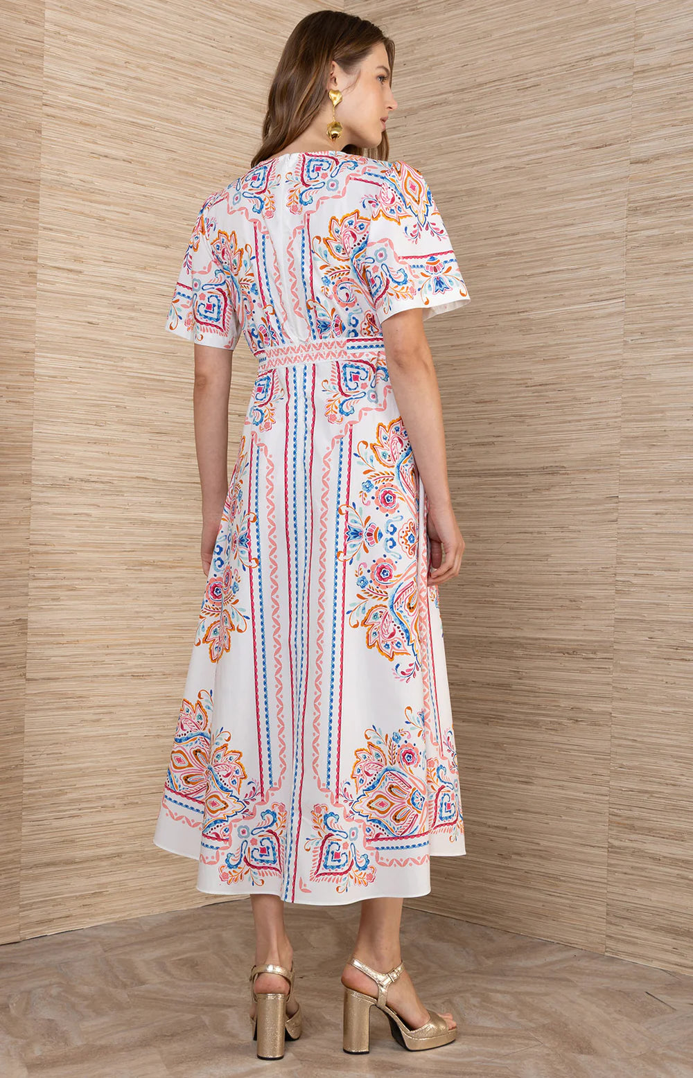 Mona Poplin Midi Dress
