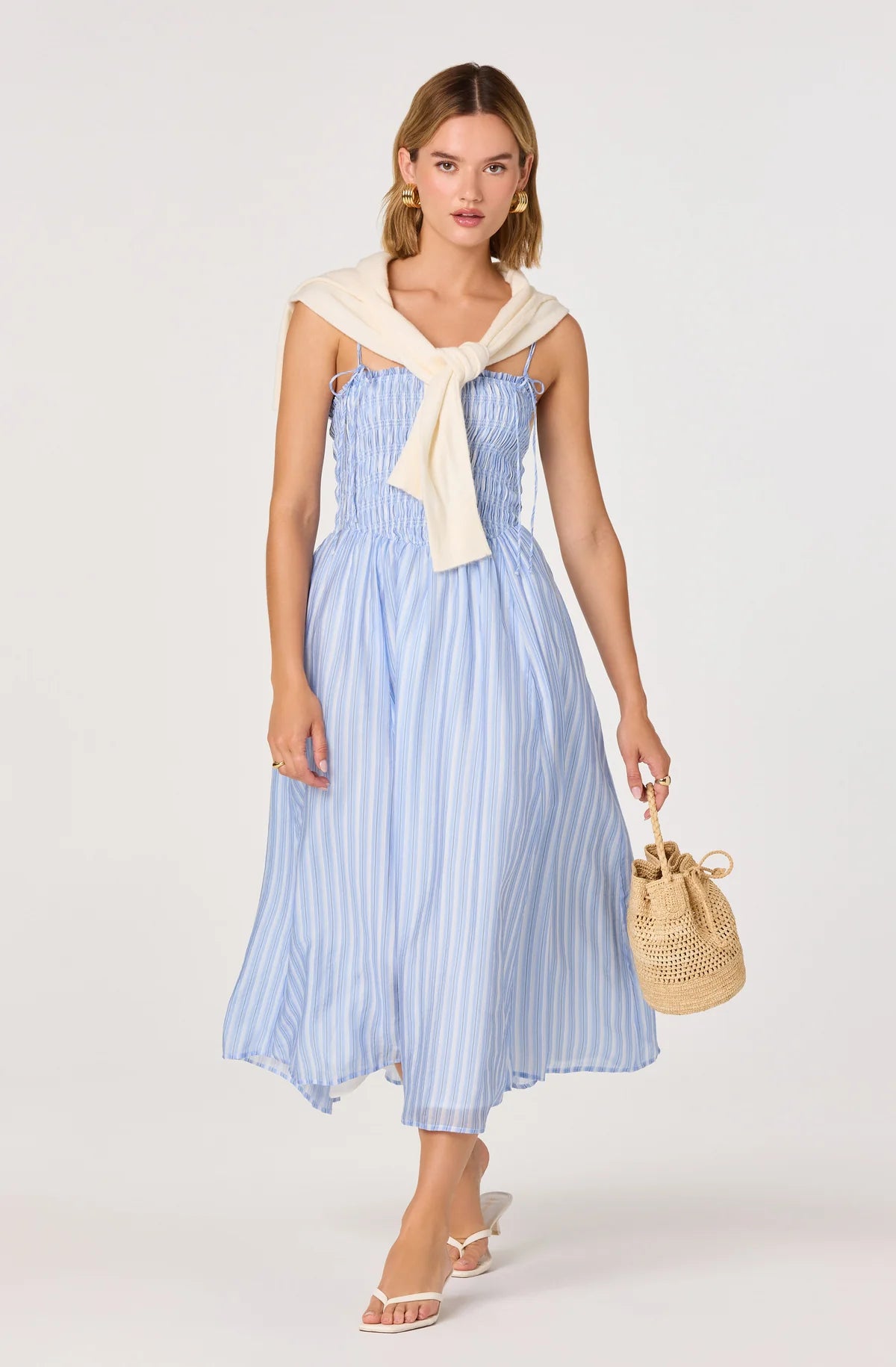 Lahela Smocked Midi Dress