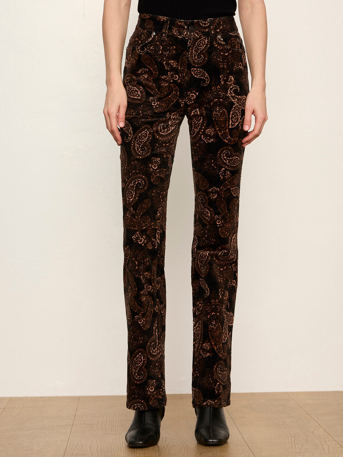 PLAY DATE CORDUROY BOOTCUT PANT COCOA PAISLEY