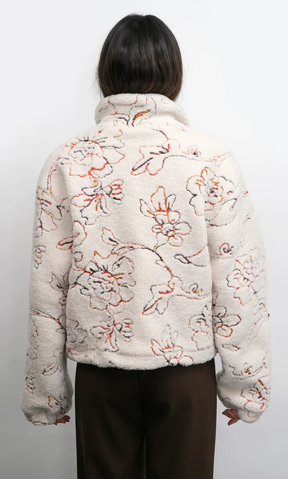 Jimi Embroidered Sherpa Bomber Jacket