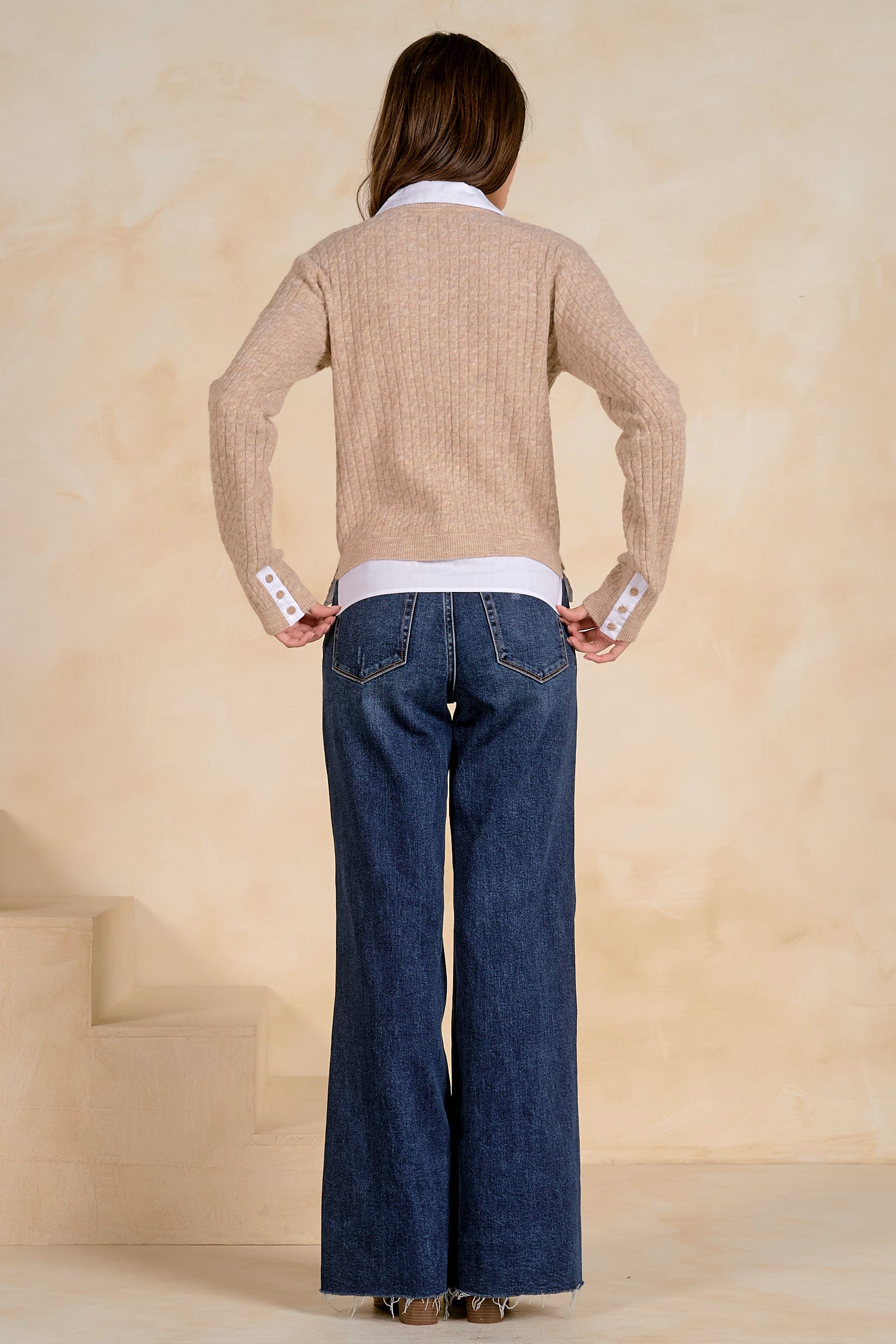 Pop of Collar Sweater