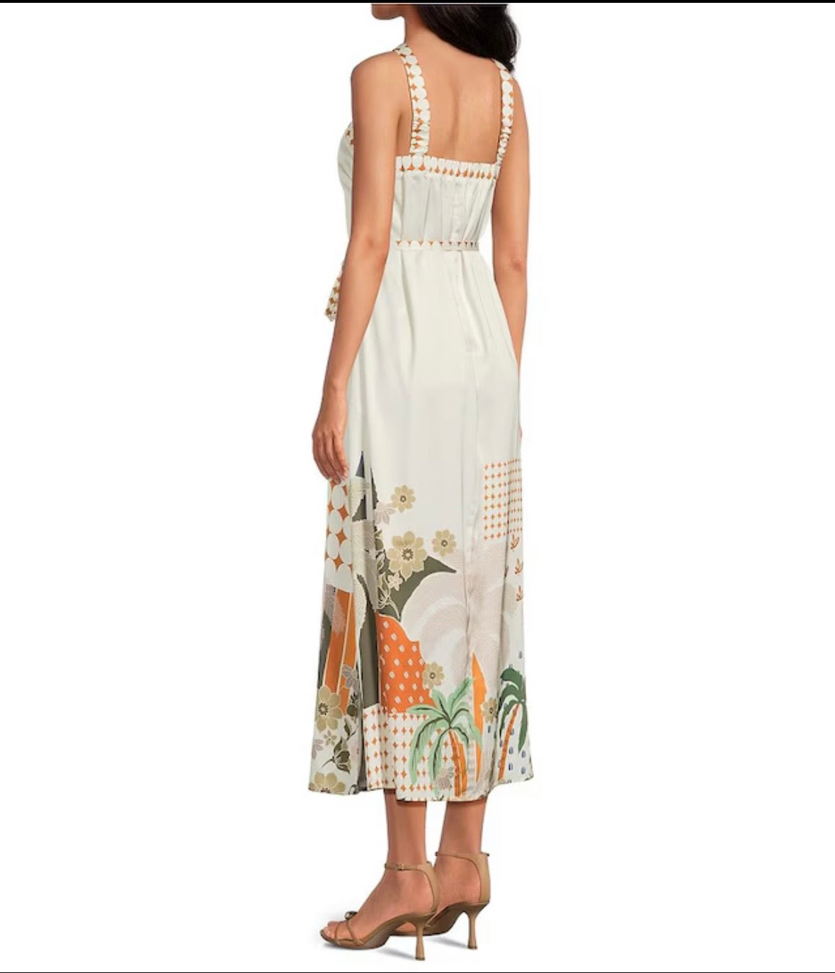 Pricella Halter Neck Sleeveless Satin Midi Dress