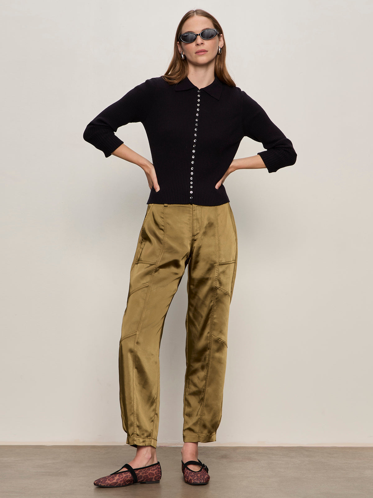 SAHARA SATIN TAPERED PANT DIRTY MARTINI