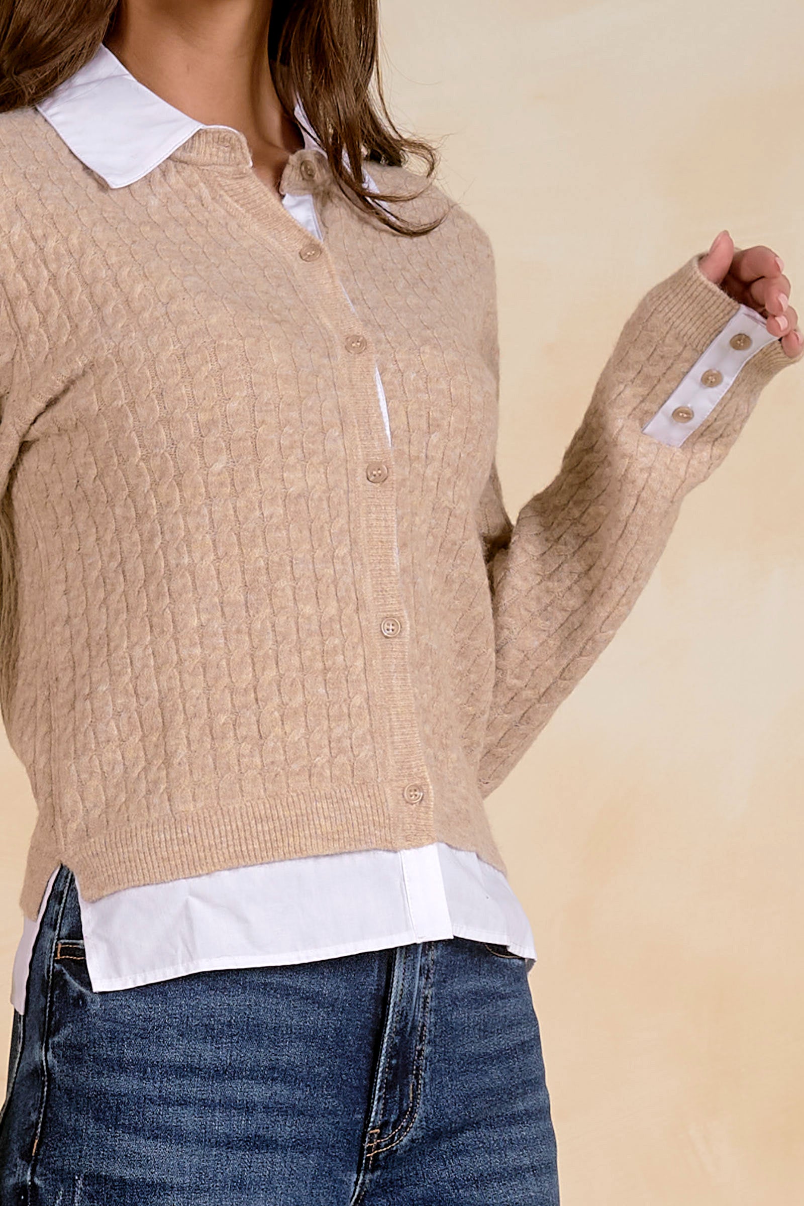 Pop of Collar Sweater