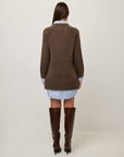 CARRIE MIXED MEDIA SWEATER DRESS